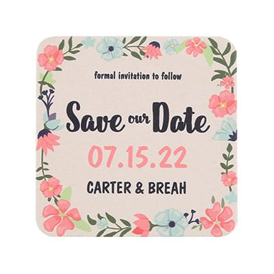 save the date coasters TWCST404