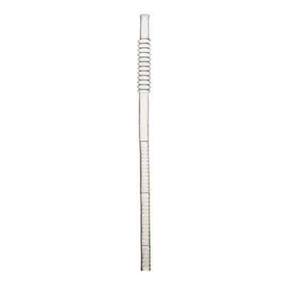 Plastic frosted whistle straw in 10 inch length.