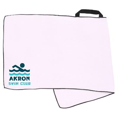 Personalized full color waffle caddy towel.