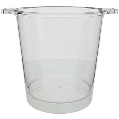 Acrylic clear ice pail blank.