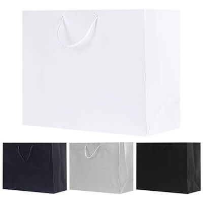 Paper white matte recyclable eurotote bag blank.