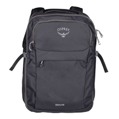 Blank recycled polyester gray backpack.
