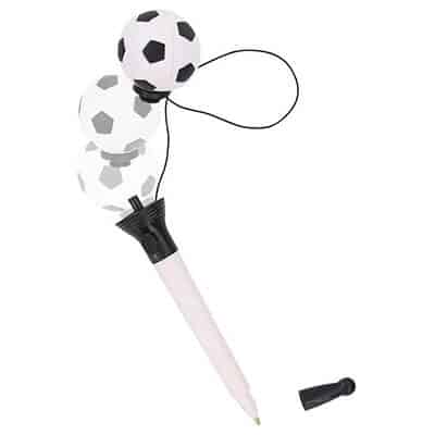 Foam and plastic popping soccer ball pen blank.