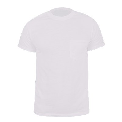 White blank short sleeve shirt.