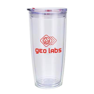 Double wall tumbler with logo.