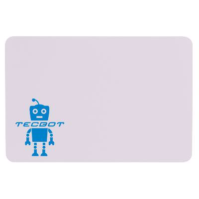 Polyester rectangle white mouse pad imprinted with your logo.