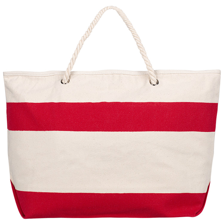 Customized Large Cruising Cotton Tote with Rope Handles | Totally Wedding