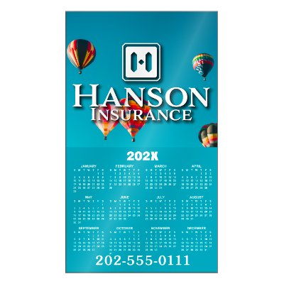 8-1/2 x 14 inch magnet square corners with full color imprint.