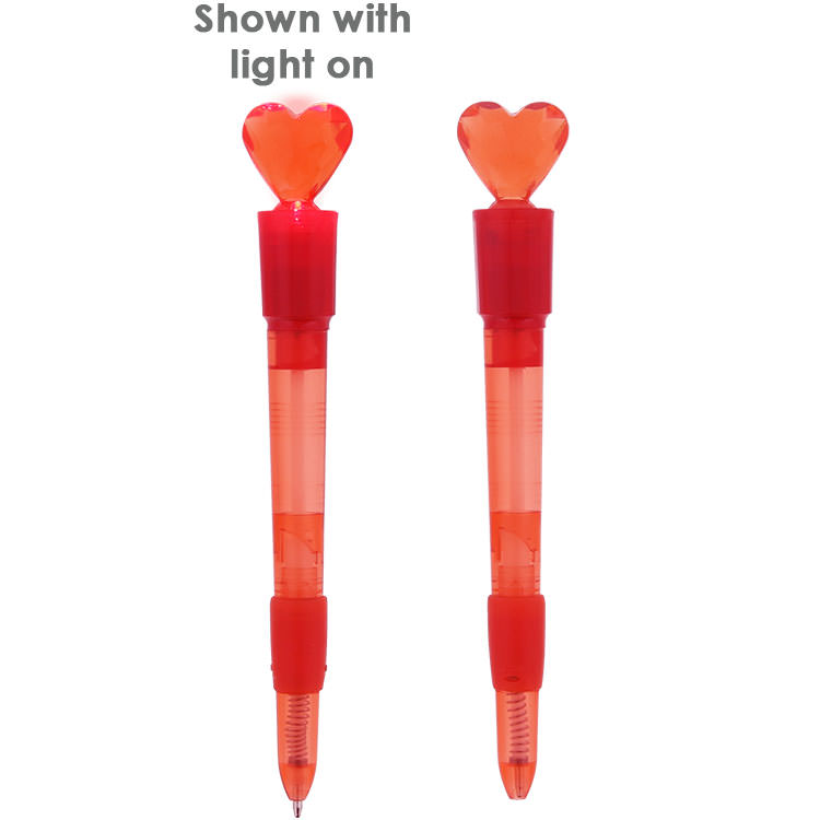 light up heart pen