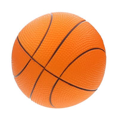 Foam 4.5 inch basketball stress ball blank.