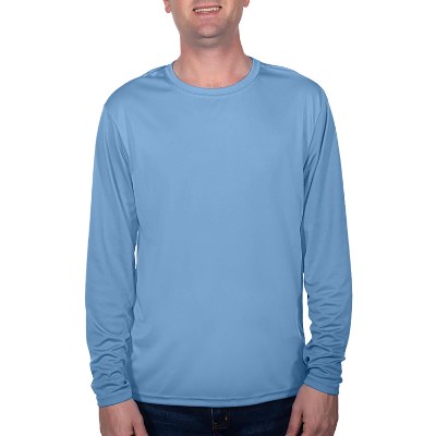 Blank light blue long sleeve t-shirt.
