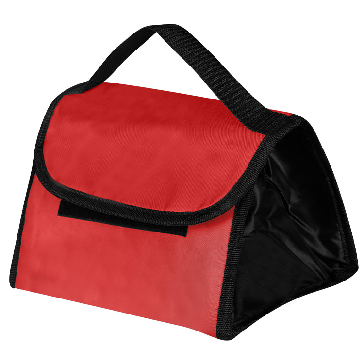 Polyester triad lunch cooler bag.