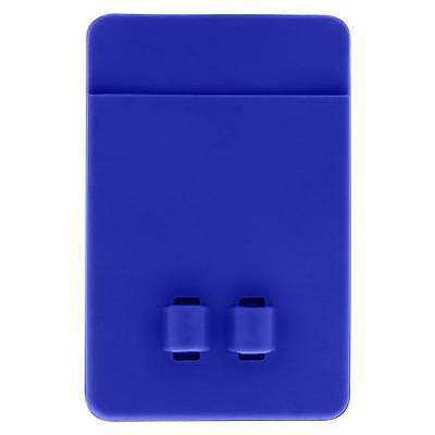 Silicone blue phone wallet blank.