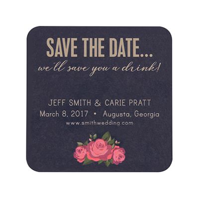 save the date coasters TWCST403