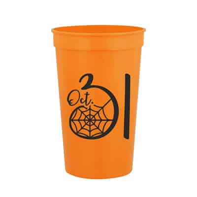22 oz. customizable translucent plastic stadium cup.