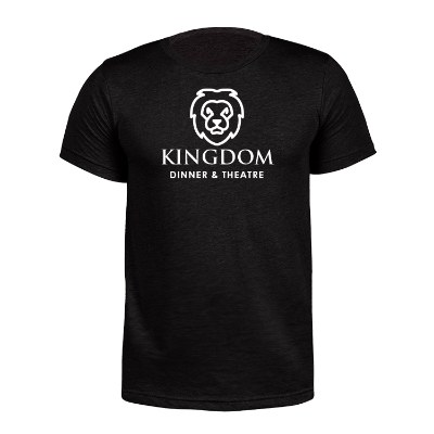 Black heather triblend customized short sleeve t-shirt.