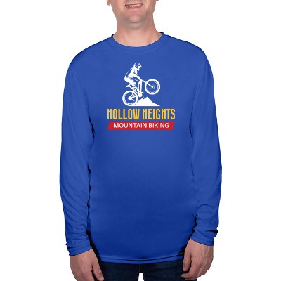 Personalized royal long sleeve t-shirt with full color logo.