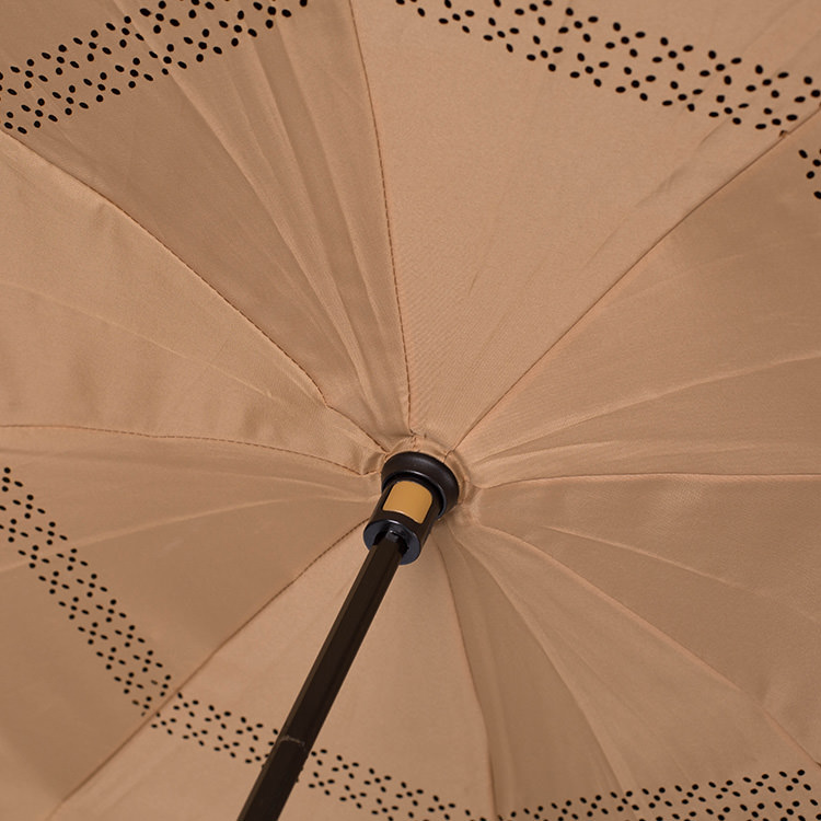 Pongee 48 inch inversion umbrella.