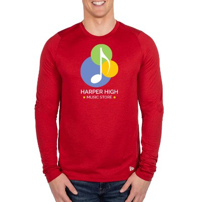 Scarlet long sleeve t-shirt with full color logo.