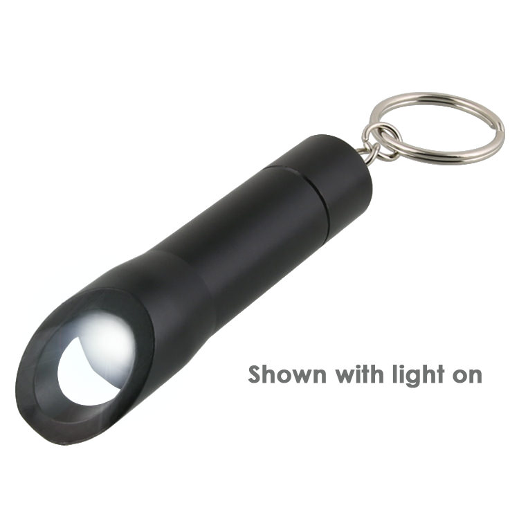 Aluminum flashlight keychain bottle opener blank.