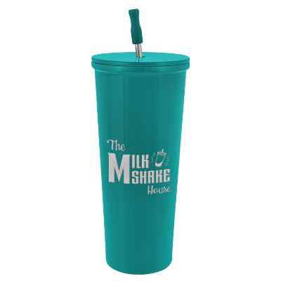 Teal tumbler with engraved imprint