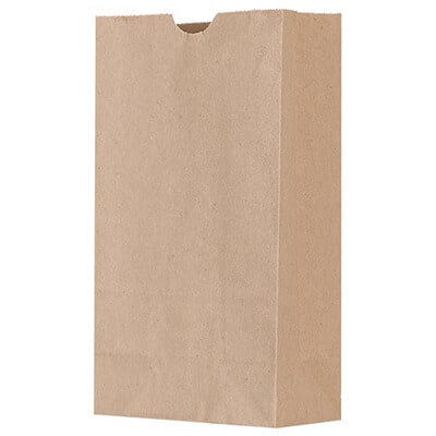 Paper kraft popcorn recyclable bag blank.
