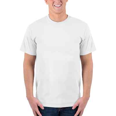 Blank white cotton short sleeve t-shirt.