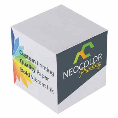 Souvenir sticky note 3x3x3 inch cube with full color imprint. 