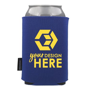 Foam lime green collapsible koozie imprinted.