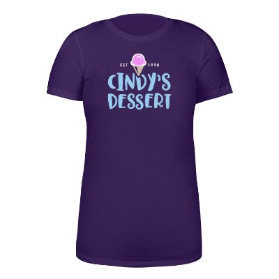 Customized purple full color printed t-shirt.