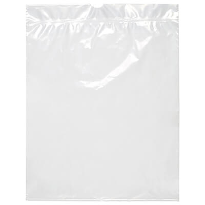 Plastic clear poly recyclable drawstring bag blank.