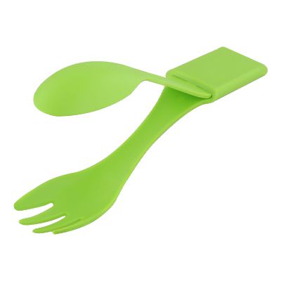 Lime green salad picker and flatware set blank.