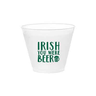 9 oz. customizable frosted plastic cup.