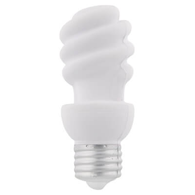 Foam fluorescent light bulb stress ball blank.