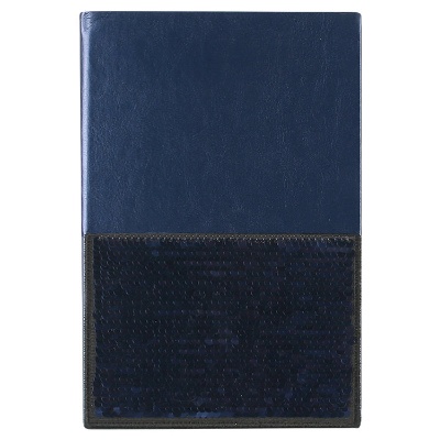 Blue hard cover sequin journal.