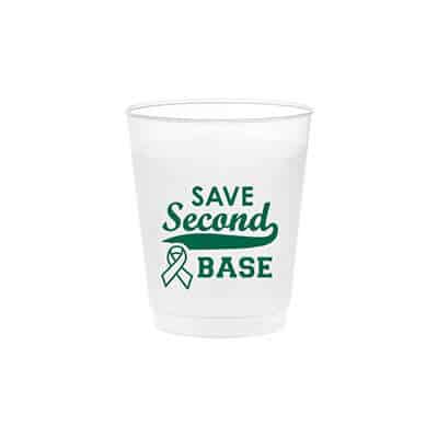 5 oz. customizable frosted plastic cup. 