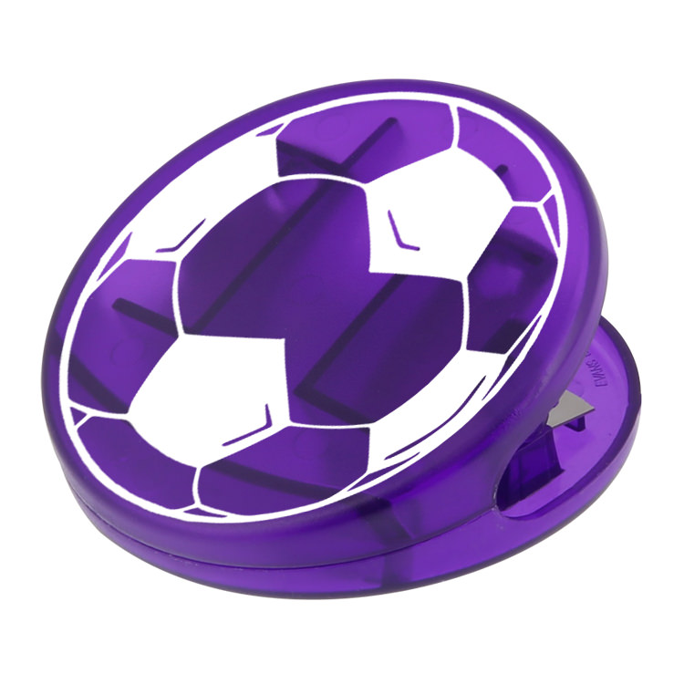 Plastic soccer ball chip clip.