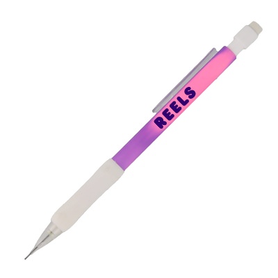 Purple to pink mechanical pencil with custom imprint.