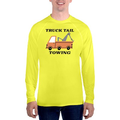 Full color logo on long sleeve safety yellow t-shirt.