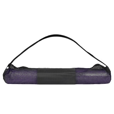 Purple yoga mat with carrying bag.