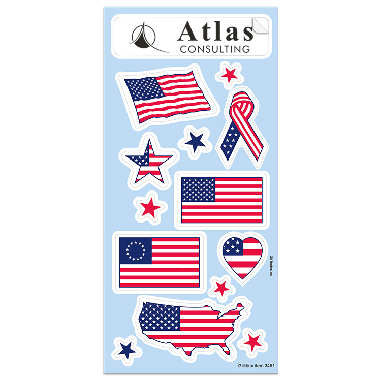 Flag sheet stickers