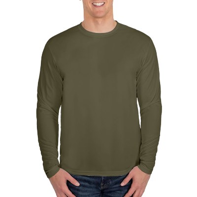 Blank military green long sleeve t-shirt.