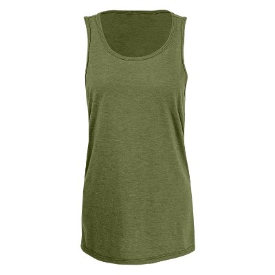 Blank olive you green tank top.