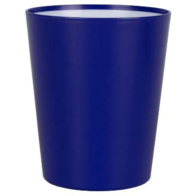 Plastic blue cup blank in 17 ounces.