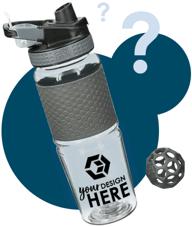 Custom Imprinted Transparent Fitness Shaker Bottle with your logo