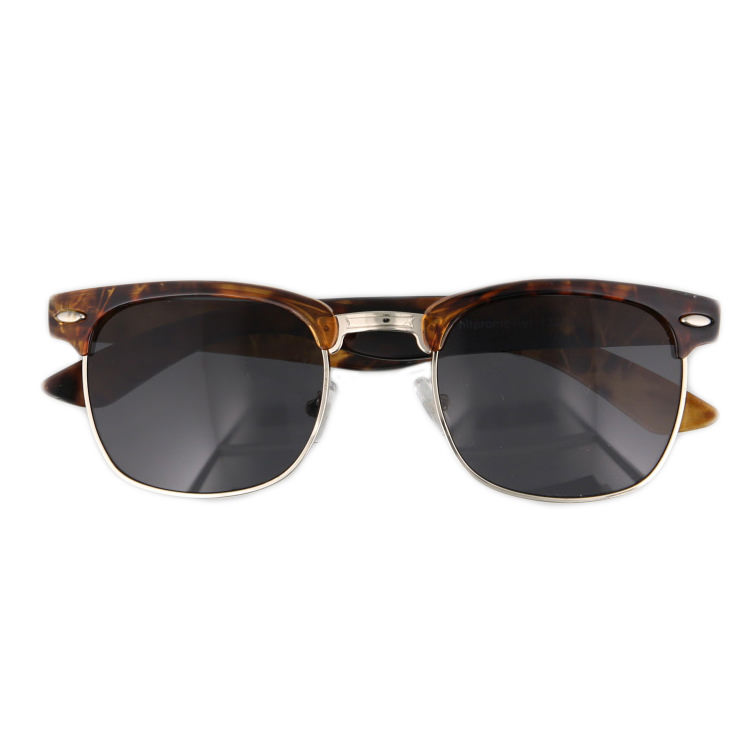 Polycarbonate and metal tortoise sunglasses blank.