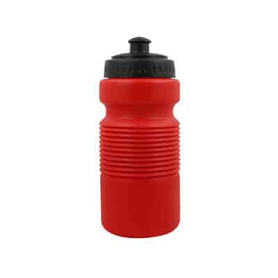 Plastic red expandable water bottle blank in 28 ounces.