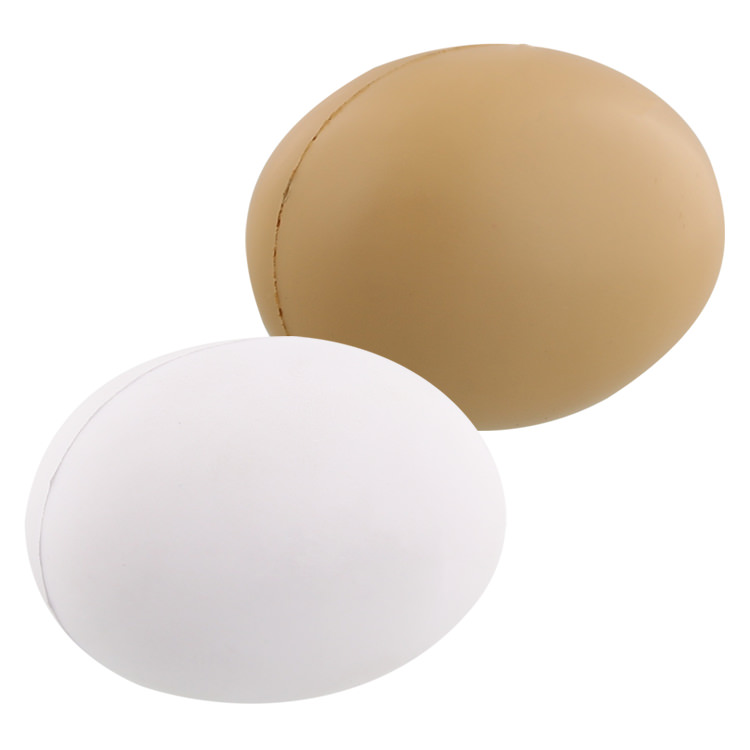 Foam blank egg stress ball.