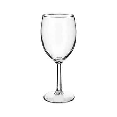 Glass clear wine glass blank in 7.75 ounces.