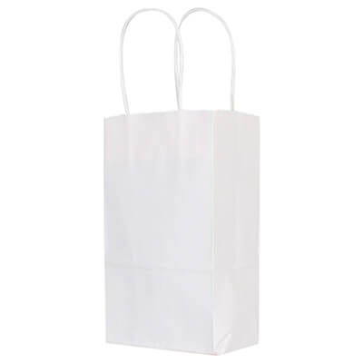 Paper white frenchie small bag blank.